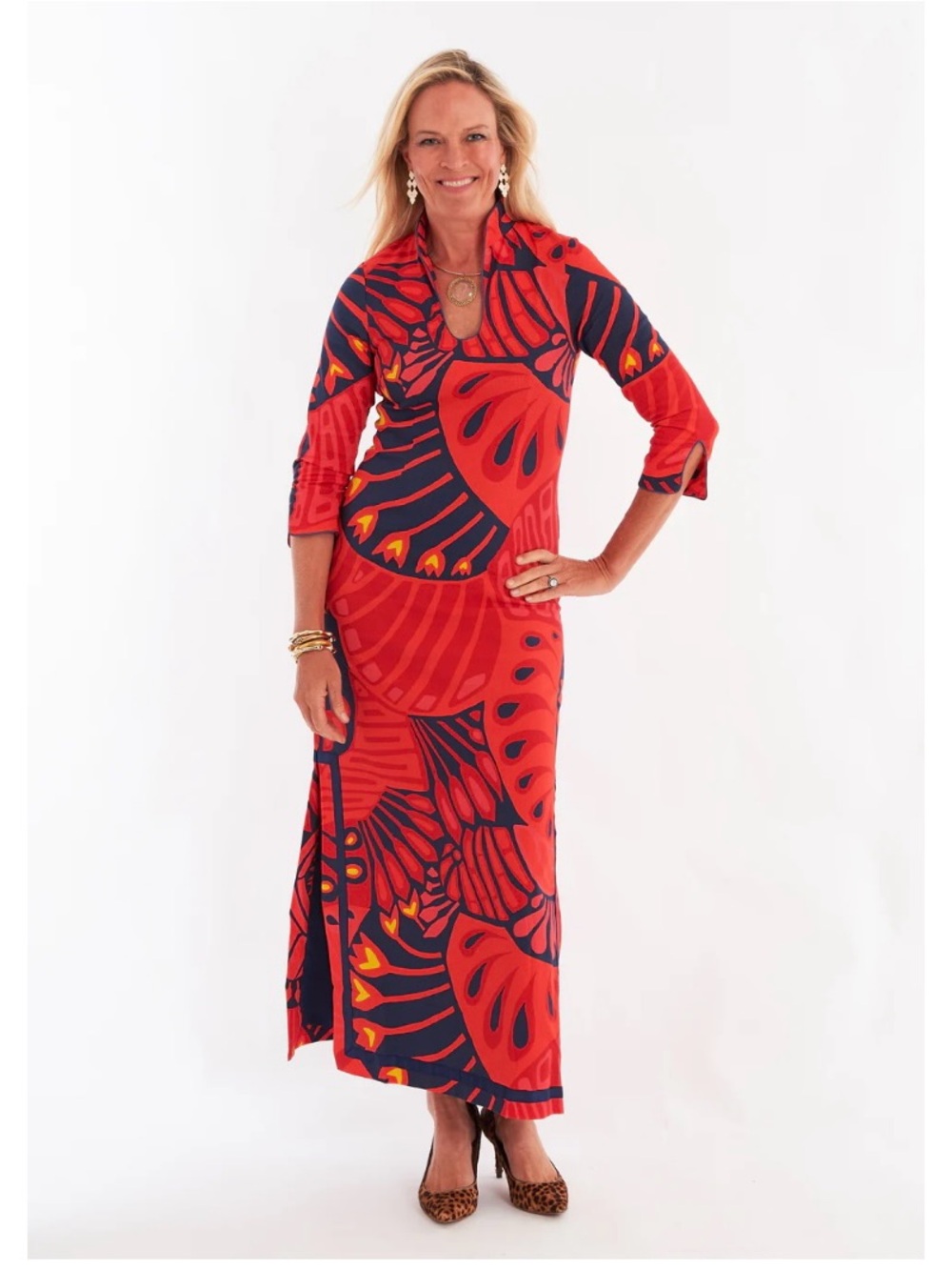 CK BRADLEY, Rollins Paddle Chili Dress, Sz L, NWT